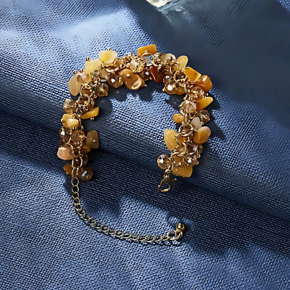 Autumn Acrylic Flower Charm Bracelet