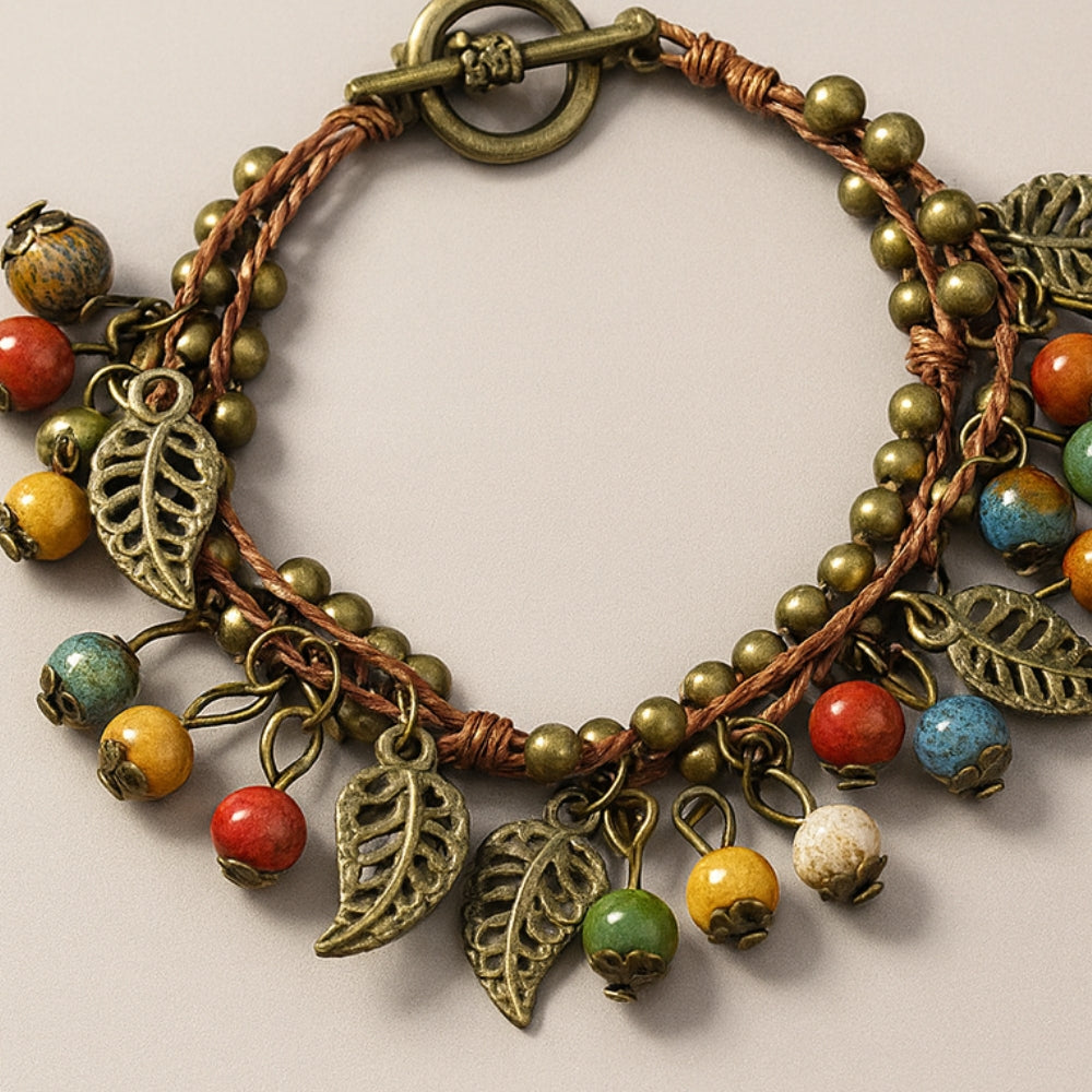 Squirrel Autumn Charm Bracelet
